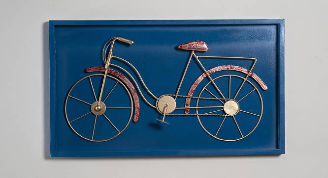 W-Retro Cycle Wall Frame Decor (Multicolor) by Urban Ladder - Front View Design 1 - 746988
