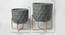 U-Ekta Grey &Gold Planter Set Of 2 (Multicolor) by Urban Ladder - Design 1 Dimension - 747028