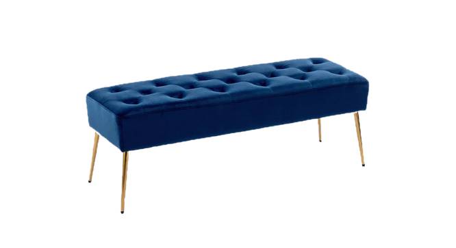 Paul Ottoman in Velvet Fabric (Blue) by Urban Ladder - Front View Design 1 - 747608