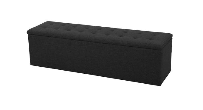 Lucas Ottoman With Storage (Black) by Urban Ladder - Front View Design 1 - 747634