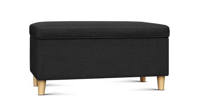 Oliver Ottoman With Storage (Black) by Urban Ladder - Front View Design 1 - 747638