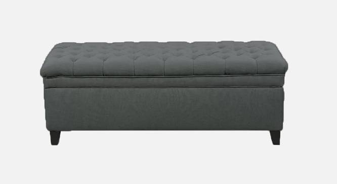 Cape Ottoman With Storage (Dark Grey) by Urban Ladder - Front View Design 1 - 747642