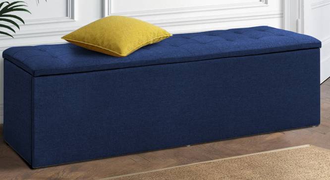 Lucas Ottoman With Storage (Blue) by Urban Ladder - Front View Design 1 - 747658