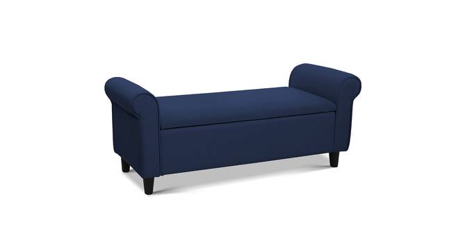 Mia Ottoman With Storage In Velvet Fabric (Blue) by Urban Ladder - Front View Design 1 - 747662
