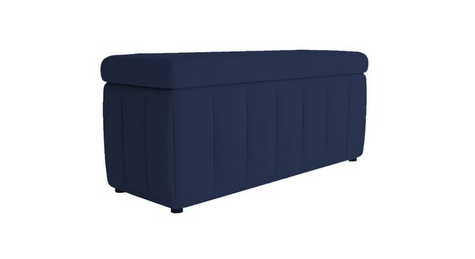 Emma Ottoman With Storage In Velvet Fabric (Blue) by Urban Ladder - Design 1 Side View - 747663