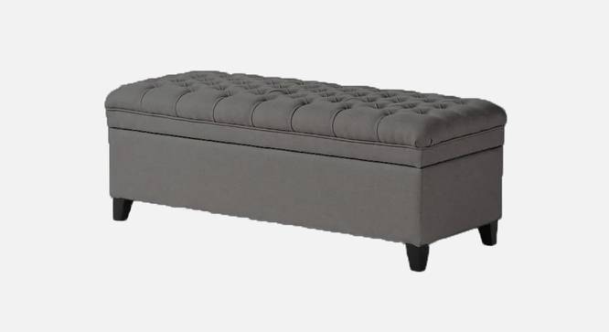 Cape Ottoman With Storage (Dark Grey) by Urban Ladder - Design 1 Side View - 747673