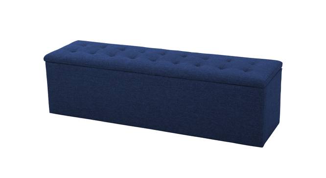 Lucas Ottoman With Storage (Blue) by Urban Ladder - Design 1 Side View - 747688