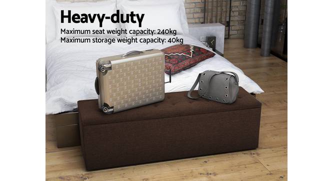 Lucas Ottoman With Storage (Brown) by Urban Ladder - Design 1 Side View - 747690