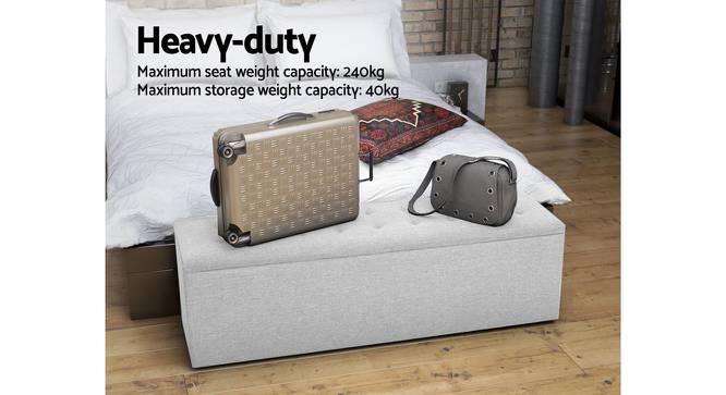 Lucas Ottoman With Storage (Grey) by Urban Ladder - Design 1 Side View - 747863