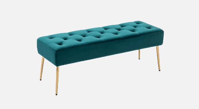 Paul Ottoman in Velvet Fabric (Teal Blue) by Urban Ladder - Front View Design 1 - 747912
