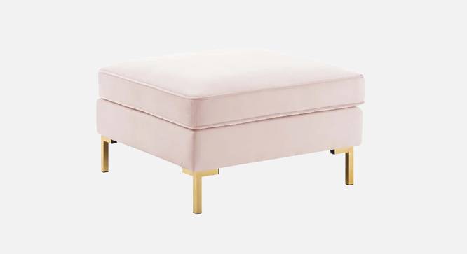 Cannon Ottoman In Velvet Fabric (Pink) by Urban Ladder - Front View Design 1 - 747913