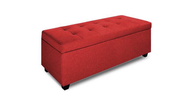 Liam Ottoman With Storage (Red) by Urban Ladder - Front View Design 1 - 747920