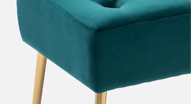 Paul Ottoman in Velvet Fabric (Teal Blue) by Urban Ladder - Design 1 Side View - 747926