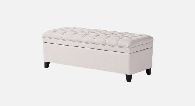 Cape Ottoman With Storage (Light Grey) by Urban Ladder - Design 1 Side View - 747928