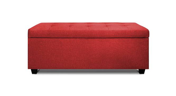 Liam Ottoman With Storage (Red) by Urban Ladder - Design 1 Side View - 747934