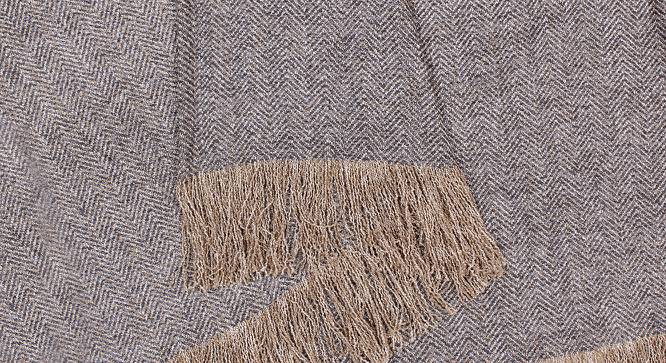 Purvanchal Throw Gold/Grey (Gold & Grey) by Urban Ladder - Design 1 Side View - 748751