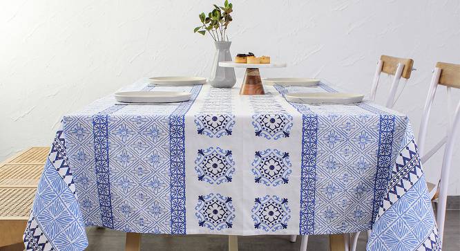 Alankaar Table Cover Blue (Blue) by Urban Ladder - Front View Design 1 - 748795