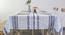 Valleri Table Cover  Blue (Blue) by Urban Ladder - Front View Design 1 - 748796
