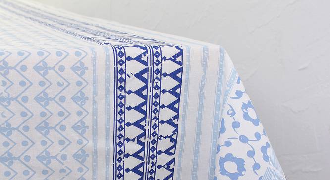 Valleri Table Cover  Blue (Blue) by Urban Ladder - Design 1 Side View - 748810