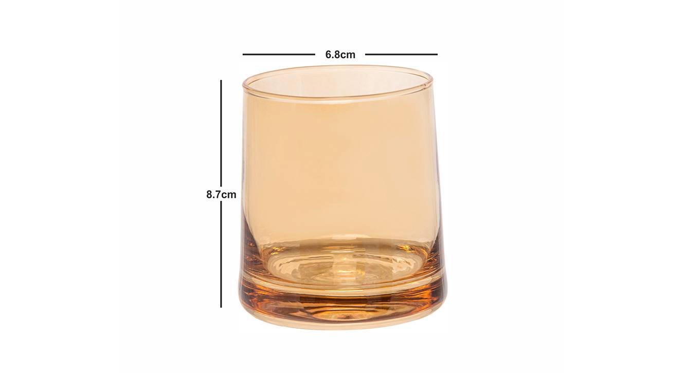 Clementine Color Glass Tumbler Set of 6 Urban Ladder