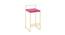 Alex Barstool in PINK Color (Metal Finish) by Urban Ladder - Front View Design 1 - 749675