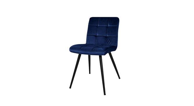 Brio Lounge Chair in Blue Color with Velvet Fabric (Blue) by Urban Ladder - Front View Design 1 - 749738