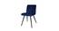 Brio Lounge Chair in Blue Color with Velvet Fabric (Blue) by Urban Ladder - Front View Design 1 - 749738