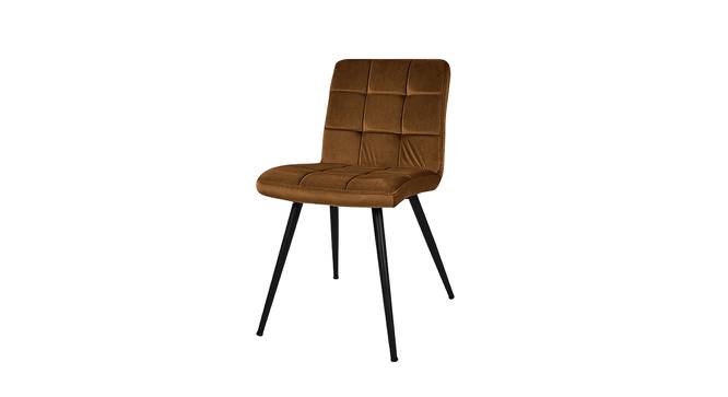 Brio Lounge Chair in Brown Color with Velvet Fabric (Brown) by Urban Ladder - Front View Design 1 - 749739