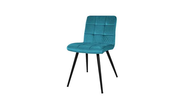 Brio Lounge Chair in SKY BLUE Color with Velvet Fabric (Blue) by Urban Ladder - Front View Design 1 - 749742