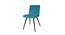 Brio Lounge Chair in SKY BLUE Color with Velvet Fabric (Blue) by Urban Ladder - Front View Design 1 - 749742