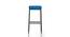 Merc Stool In Blue Color (Powder Coating Finish) by Urban Ladder - Design 1 Side View - 749750