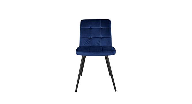 Brio Lounge Chair in Blue Color with Velvet Fabric (Blue) by Urban Ladder - Design 1 Side View - 749756