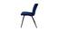 Brio Lounge Chair in Blue Color with Velvet Fabric (Blue) by Urban Ladder - Ground View Design 1 - 749774