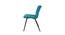Brio Lounge Chair in SKY BLUE Color with Velvet Fabric (Blue) by Urban Ladder - Ground View Design 1 - 749778