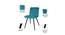Brio Lounge Chair in SKY BLUE Color with Velvet Fabric (Blue) by Urban Ladder - Rear View Design 1 - 749809