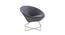 Conic Lounge Chair in Purple Color with Velvet Fabric (Purple) by Urban Ladder - Front View Design 1 - 749811