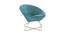 Conic Lounge Chair in Sky Blue Color with Velvet Fabric (Sky Blue) by Urban Ladder - Front View Design 1 - 749813