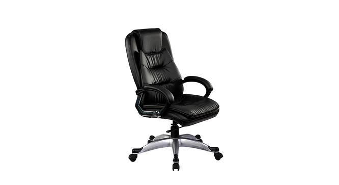 Koji Leatherette Office chair in Black Color (Black) by Urban Ladder - Front View Design 1 - 749829