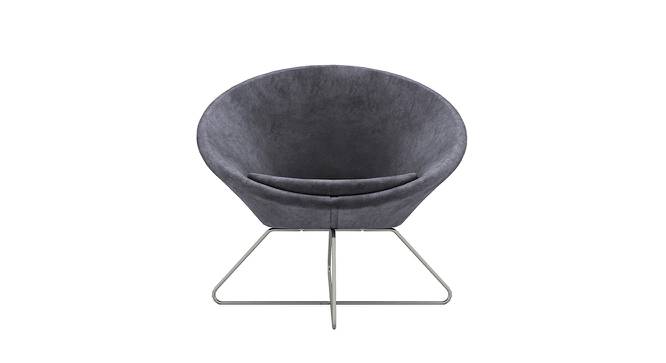 Conic Lounge Chair in Purple Color with Velvet Fabric (Purple) by Urban Ladder - Design 1 Side View - 749830