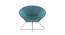 Conic Lounge Chair in Sky Blue Color with Velvet Fabric (Sky Blue) by Urban Ladder - Design 1 Side View - 749831