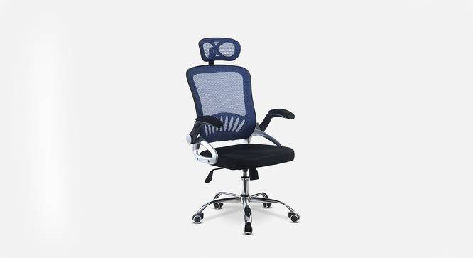 Metta Mesh Chair in Blue Color (Blue) by Urban Ladder - Front View Design 1 - 749903