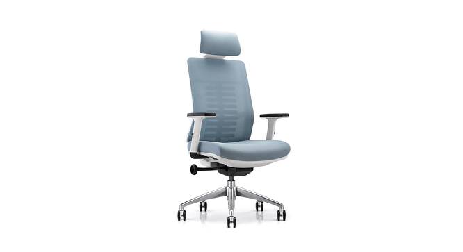 Spine Mesh chair for office (In Light Blue Color) (Blue) by Urban Ladder - Front View Design 1 - 749905