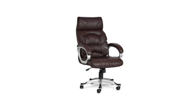 Rio Leatherette Office chair in Brown Color (Brown) by Urban Ladder - Front View Design 1 - 749951
