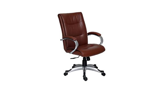 Pint Leatherette Office Chair In Brown Color (Brown) by Urban Ladder - Front View Design 1 - 749964
