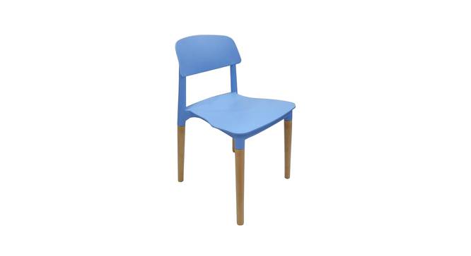 Shella Cafe Chair in Blue - UJC071 (Plastic Finish) by Urban Ladder - Front View Design 1 - 750105