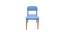 Shella Cafe Chair in Blue - UJC071 (Plastic Finish) by Urban Ladder - Design 1 Side View - 750139