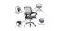 Bort Mesh Chair in Grey Color (Grey) by Urban Ladder - Rear View Design 1 - 750187