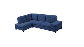 Derron Fabric Sectional Sofa (Blue)