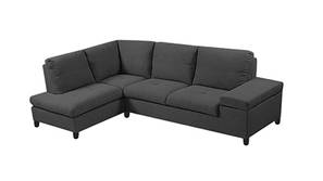 Derron Fabric Sectional Sofa (Dark Grey)