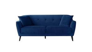 Savino Modern Fabric Sofa (Blue)